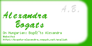 alexandra bogats business card